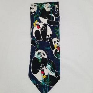 Mickey Mouse with Pandas Men's necktie